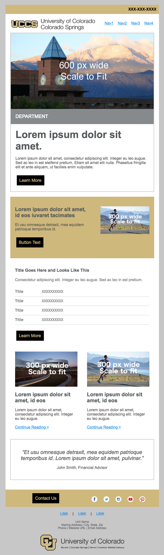 EComm Email Templates University Of Colorado
